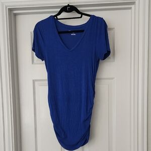 Blue V-Neck Women's Top